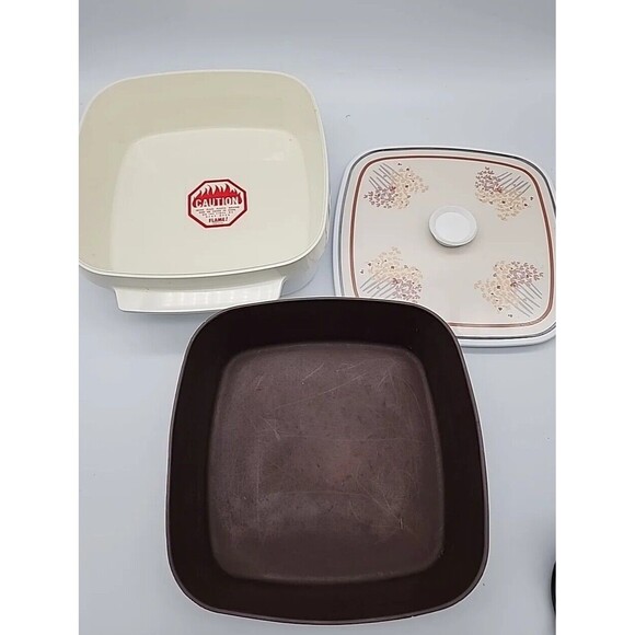 Vintage Thermo Serv Insulated Serving Casserole Vegetable Dish Floral Audry 1984 - Picture 4 of 12